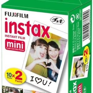 Pack 20x Papel Fotográfico p/ Instax Mini Glossy (4,6 x 6,2 cm) - FUJIFILM