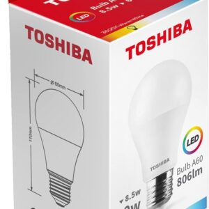 Lâmpada LED A60 E27 8,5 W 3000K - TOSHIBA