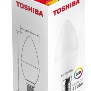 L?mpada LED C37 E14 5W 4000K 470Lm - TOSHIBA