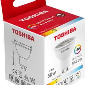 Lâmpada LED GU10 4W 3000K - TOSHIBA