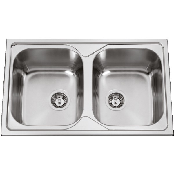 Lava Loiça Okio Plus 80 Duo 800X500mm (Aço Inoxidável Polido) - RODI