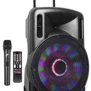 Coluna Amplificada Portátil LED 15 800W BLUETOOTH/USB/SD/MMC/UHF (FT15LED) - FENTON