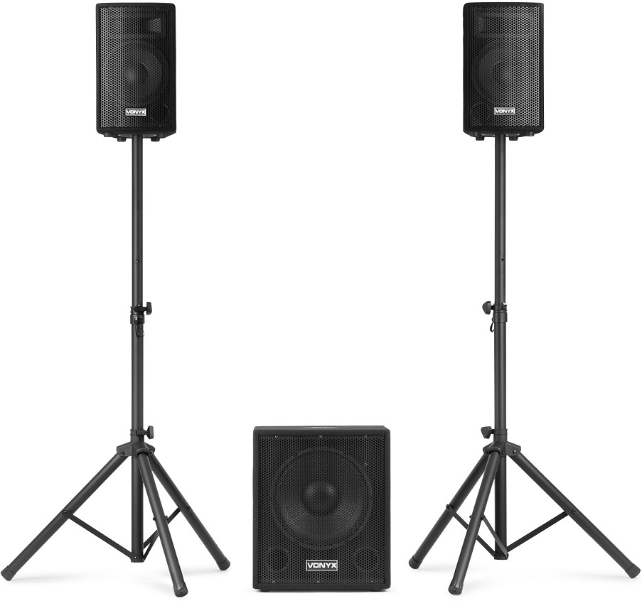Sistema Som Amplificado 12 USB/SD/MP3 800W (VX0812BT 2.1) - VONYX