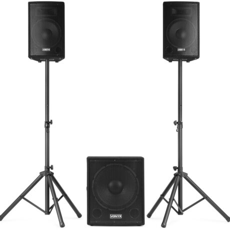 Sistema Som Amplificado 15 USB/SD/MP3 800W (VX1015BT 2.1) - VONYX