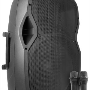 Coluna Amp. Port?til 15 800W MP3/USB/SD/BLUETOOTH c/ 2x Microfone s/ Fios (AP1500PA) - VONYX