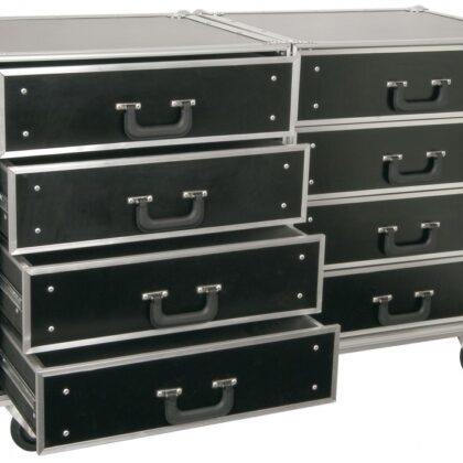 Rack Metálica / Mala Transporte com 8 Gavetas (PD-F4A) - Power Dynamics
