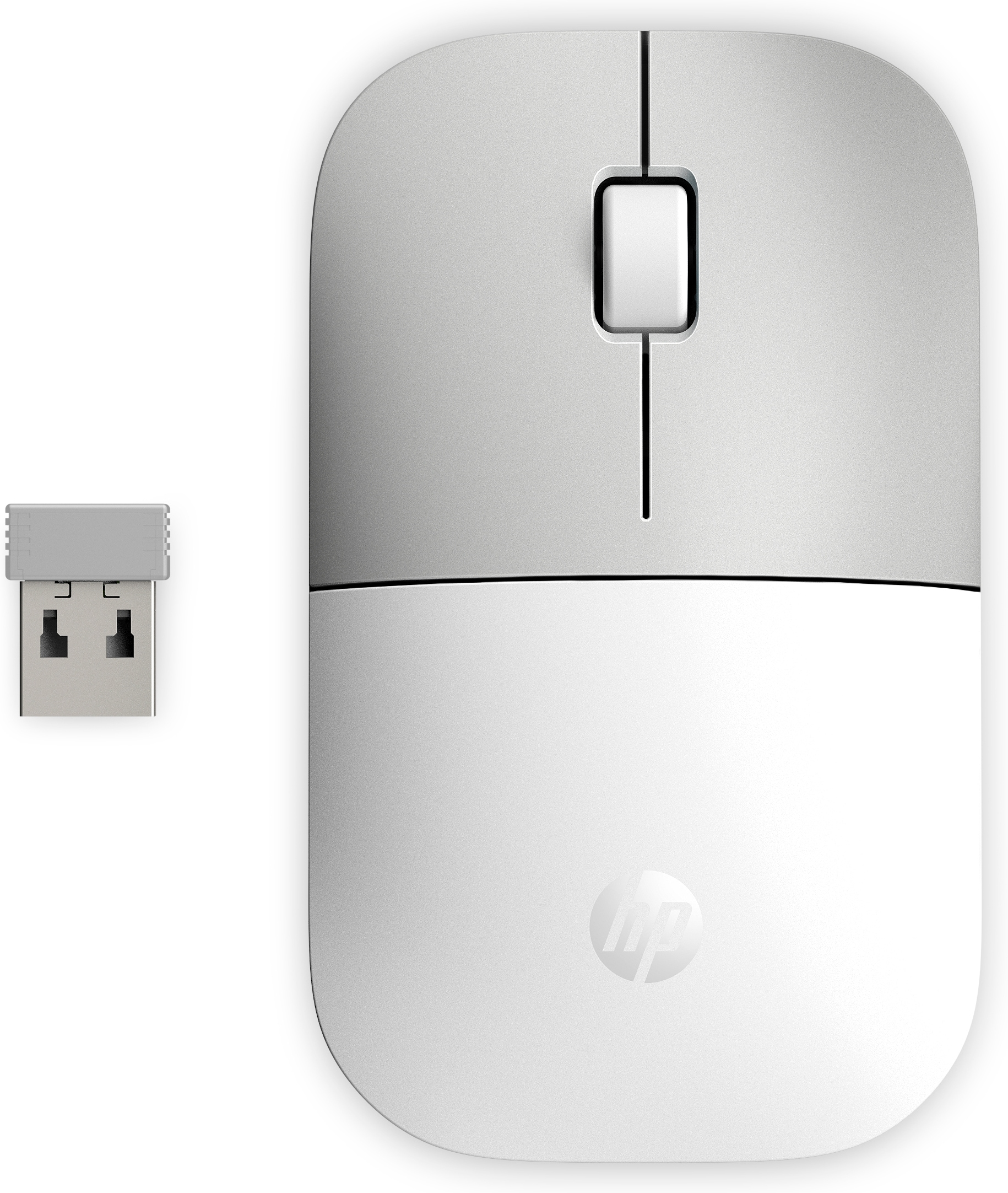 Rato Ótico Z3700 Wireless 1200DPI (Prateado/Branco) - HP