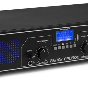 Amplificador PA Digital 1500W 19 USB/SD/AUX/RCA/BLUETOOTH + EQ (FPL1500) LEDs Azuis - FENTON