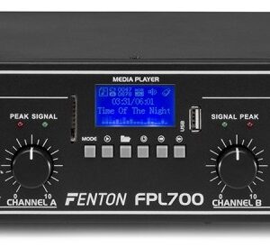 Amplificador PA Digital 2x 350W 19 MP3/USB/SD/BLUETOOTH + EQ (FPL700) LEDs Azuis - FENTON