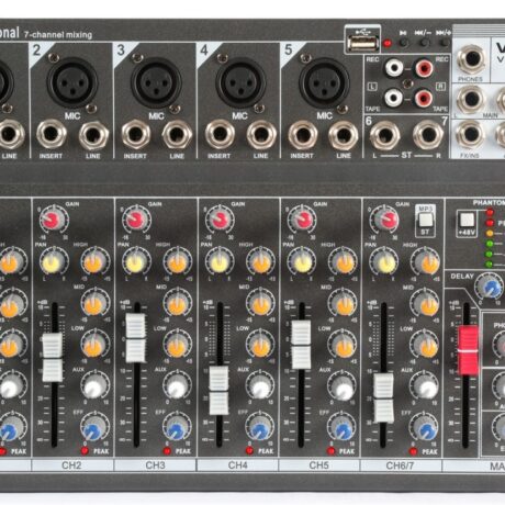 Mesa de Mistura 7 Canais c/ USB/SD/MP3 (VMM-F701) - VONYX