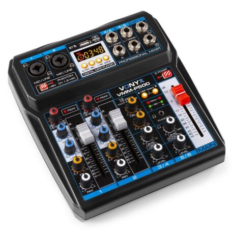 Mesa de Mistura 4 Canais c/ USB/DSP/MP3/Bluetooth (VMM-P500) - VONYX
