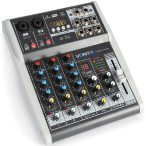 Mesa de Mistura 4 Canais c/ USB/SD/MP3/BLUETOOTH com DSP (VMM-K402) - VONYX