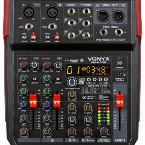Mesa de Mistura 6 Canais c/ USB/BT/DSP (VM-KG06) - VONYX
