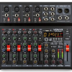 Mesa de Mistura 8 Canais c/ USB/BT/DSP (VM-KG08) - VONYX