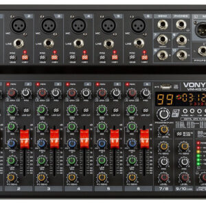 Mesa de Mistura 10 Canais c/ USB/BT/DSP (VM-KG10) - VONYX