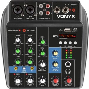 Mesa de Mistura 2 Canais com USB/BT (VMM100) - VONYX