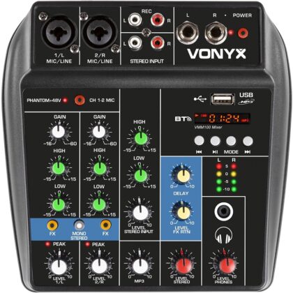 Mesa de Mistura 2 Canais com USB/BT (VMM100) - VONYX