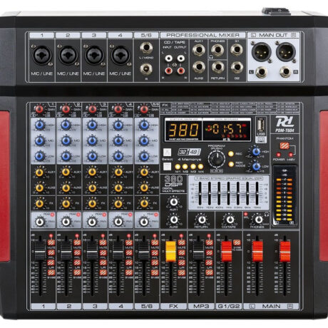 Mesa de Mistura 6 Canais c/ USB/BT/DSP (PDM-T604) - Power Dynamics