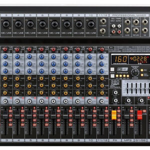 Mesa de Mistura 12 Canais c/ USB/BT/DSP (PDM-T1204) - Power Dynamics