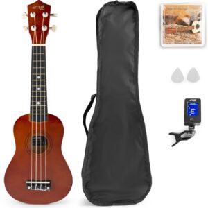 Pack UKEY Ukulele Soprano 21 + Acessórios (Madeira) - MAX