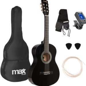 Pack SoloArt Guitarra Cl?ssica Junior 3/4 + Acess?rios (Preto) - MAX