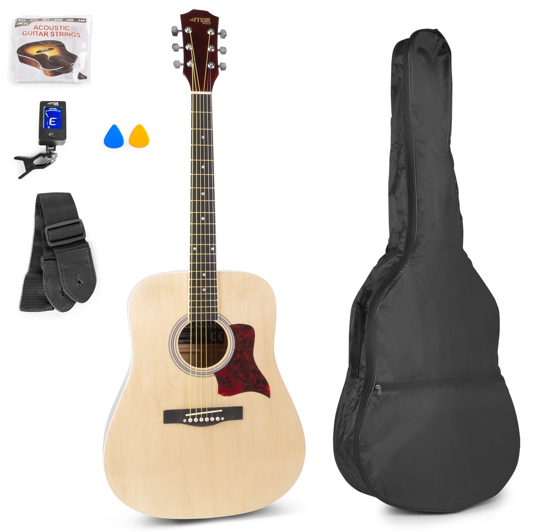 Pack Solojam Guitarra Acústica + Acessórios (Madeira) - MAX