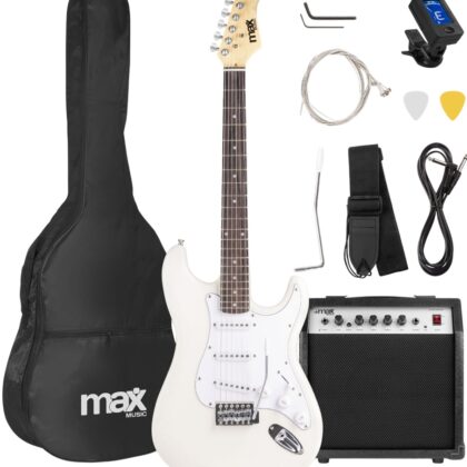 Pack GIGKIT Guitarra Eléctrica + Amplificador 6 40W (Branco) - MAX