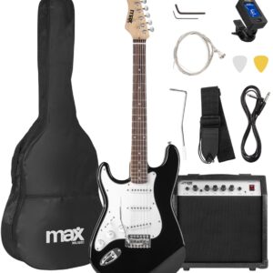 Pack GIGKIT Guitarra Eléctrica Mão Esquerda + Amplificador 6 40W (Preto) - MAX