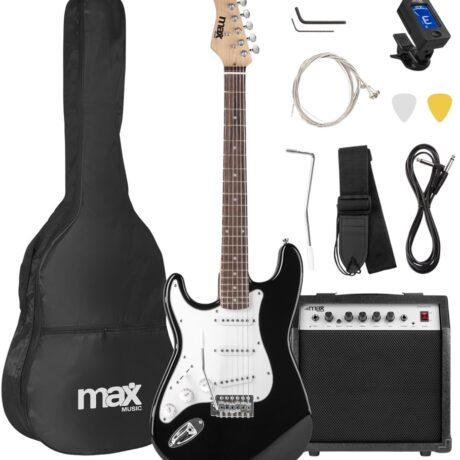 Pack GIGKIT Guitarra Eléctrica Mão Esquerda + Amplificador 6 40W (Preto) - MAX