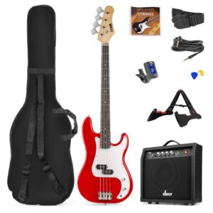 Pack GIGKIT Baixo El?ctrico (Vermelho) + Amplificador 6 40W - MAX