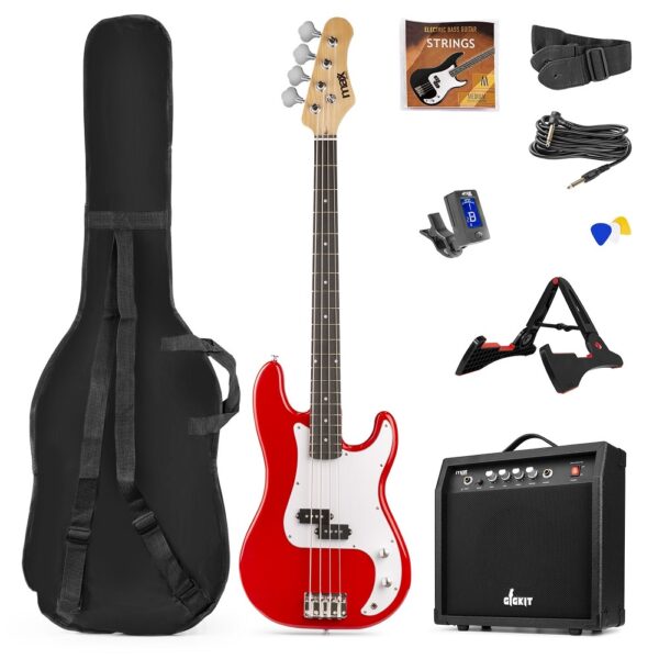 Pack GIGKIT Baixo Eléctrico (Vermelho) + Amplificador 6 40W - MAX