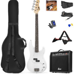 Pack GIGKIT LP Baixo Eléctrico + Amplificador 6 40W (Branco) - MAX