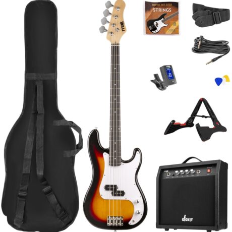 Pack GIGKIT Guitarra Elétrica Bass + Amplificador 6 40W (Sunburst) - MAX