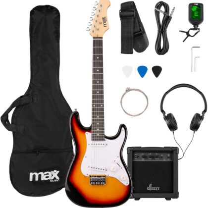 Pack GIGKIT Guitarra Eléctrica Junior 3/4 + Amplificador 6 40W (Sunburst) - MAX