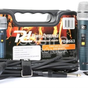 Microfone Dinamico Profissional c/ Mala e Acess?rios (PDM663) - Power Dynamics
