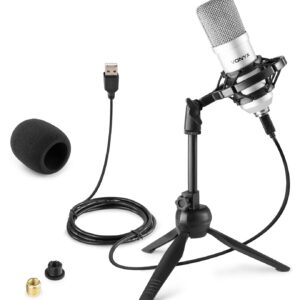 Microfone Condensador USB de Estúdio (CM300S) Titânio - VONYX