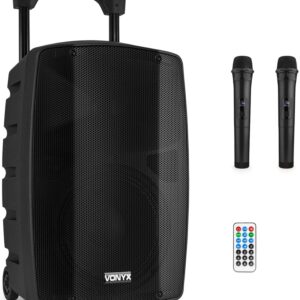 Coluna Amplificada Portátil 10 200W MP3/USB/SD/2xUHF/BLUETOOTH/AUX (VSP200) - VONYX