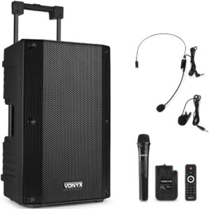 Coluna Amplificada Port?til 12 800W MP3/USB/SD/FM/2xUHF/BLUETOOTH (VSA500-BP) - VONYX