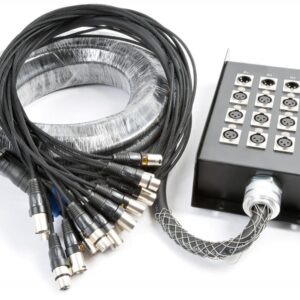 Multi-Cabos Multicore/Stage Box Canon (XLR) 12 Entradas / 4 Sa?das (15 mts) - Power Dynamics CON