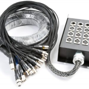 Multi-Cabos Multicore/Stage Box Canon (XLR) 12 Entradas/4 Sa?das (30 metros) - Power Dynamics