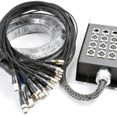 Multi-Cabos Multicore/Stage Box Canon (XLR) 12 Entradas/4 Saídas (30 metros) - Power Dynamics
