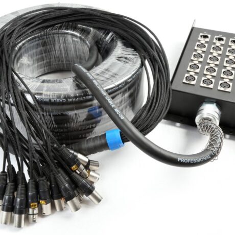 Multi-Cabos Multicore/Stage Box Canon (XLR) 16 Ent./4 Saíd (30 metros) - Power Dynamics CONNEX