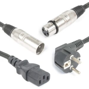 Cabo (2 em 1) Canon Macho - Canon Femea c/ Alimenta??o (10 mts) - Power Dynamics Connex