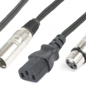 Cabo (2 em 1) Canon Macho - Canon Femea c/ Alimentação Tripolar IEC (15 mts) - Power Dynamics Connex