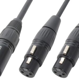 Cabo Canon Macho - 2x Canon F?mea Balanceado (50cm) - Power Dynamics CONNEX
