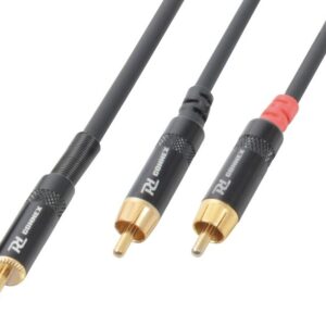 Cabo Jack 3,5mm Macho Stereo + 2 RCA Macho (1,5 mts) - POWER DYNAMICS CONNEX