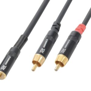 Cabo Jack 3,5mm Macho Stereo + 2 RCA Macho (3 mts) - POWER DYNAMICS CONNEX