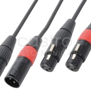Cabo 2x Canon Macho - 2x Canon Fêmea Balanceado (3 mts) - Power Dynamics CONNEX