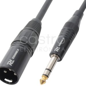 Cabo Jack 6,3mm Macho Stereo - Canon Macho Balanceado (3 mts) - POWER DYNAMICS CONNEX