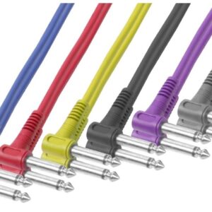 Conjunto 6x Cabos Jack 6,5mm Macho - Jack 6,5mm Macho OFC Mono (50cm) - POWER DYNAMICS CONNEX